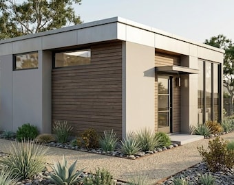 Modern 460 SQFT Floor Plan | 1 Bedroom Small House Layout | Tiny Home Download