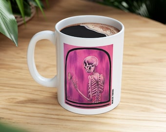 AW Original Artwork Ceramic Mug, Unique Coffee Cup, Gift for Art Lovers, Coffee Mug for Artists, Tea Drinkware, Inspirational Mug