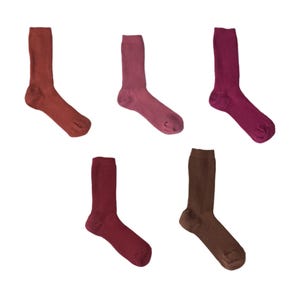 Five set of socks | 95% cotton socks | crew length solid lightweight all season | unisex one size fits all | mid