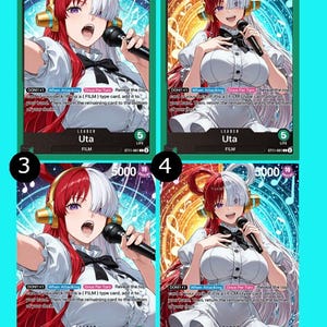 Green Uta Leader Custom Proxy Cards - One Piece TCG