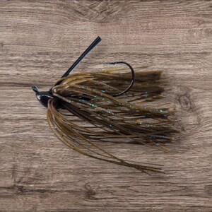 Terminator Finesse Jig 3/16 Oz - Green Pumpkin Orange Color Bass Fishing Lure