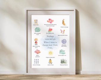 Calming Strategies Poster: Calm Corner, Coping Skills, Anxiety Relief (Digital Download)