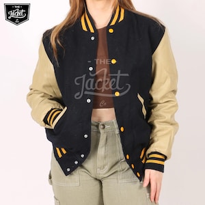 Chaqueta universitaria personalizada, chaqueta bomber para mujer, chaqueta bomber negra, chaqueta extragrande para mujer, chaqueta universitaria para mujer, chaqueta universitaria para mujer, regalo para ella