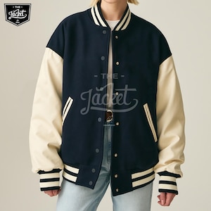 Chaqueta universitaria personalizada para adultos, chaqueta universitaria azul marino estilo béisbol, chaqueta unisex para niños, chaqueta universitaria para mujeres, chaqueta universitaria para damas