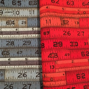 Measuring tapes cotton fabric by moda American Jane Tape Measure quilt  material by Sandy Klop Building Blocks