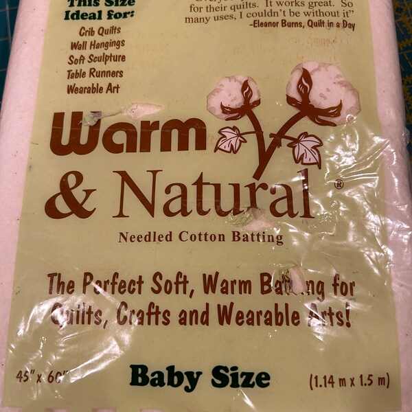 Warm and Natural Cotton Batting Crib Size