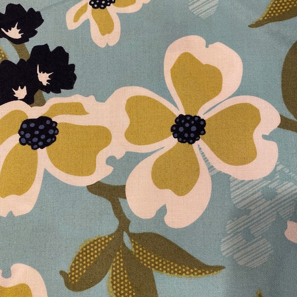 Half Yard Modern Meadow John Dewberry Dogwood Bloom