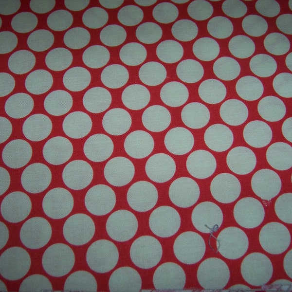 2 YARD of Amy Butler Lotus Full Moon Polka Cherry