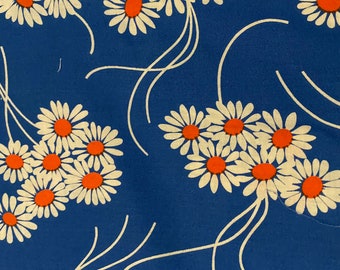 FAT QUARTER Free Spirit Katie Jump Rope Blue Daisy Denyse Schmidt