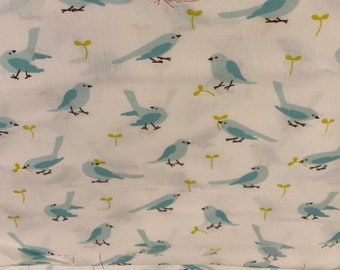 Half Yard Cloud 9 Organic fabric, My Happy Garden Birds