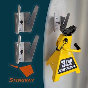 Jackstand Wall Mount for 2 and 3 Ton Jack Stands, 2-Pack, Jack Stand Storage