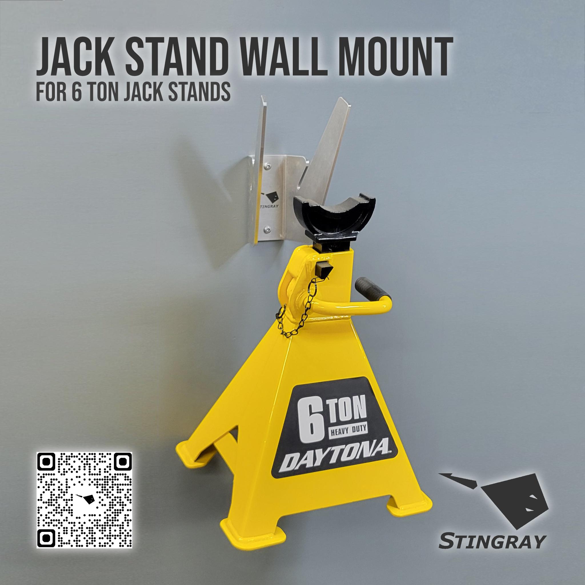 Jackstand Wall Mount for 6 Ton Jack Stands, 2-pack, Jack Stand