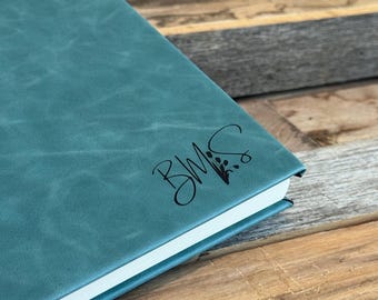 Custom Engraved Leatherette Journal: Personalized Notebook, Business Gift