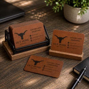 Custom Laser Engraved Business Cards, Personalized Logo Business Cards, Corporate & Team Branding