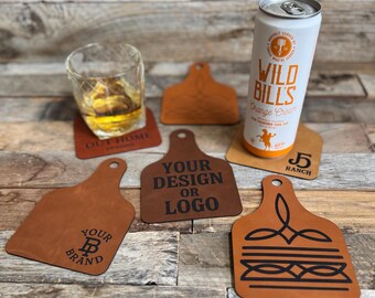 Personalized Coaster, Custom Engraved Name, Initials, Logo or Design, Restaurant, Brewery, Drinkware, Realtor Gift