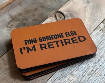 Custom Engraved Leatherette Card: Retirement Keepsake, Legacy Business Card