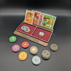 Porta cartas con funda de tela de color