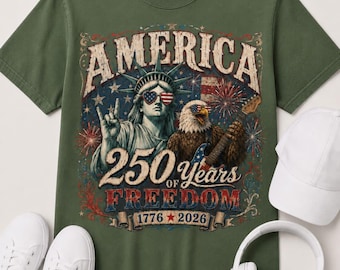 America 250th Anniversary PNG – Statue of Liberty Eagle Guitar Design (Digital Download)