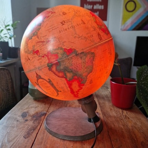 Vintage Globus / Leuchtglobus von 1984 - Modell Scan Globe a/s type 2000 - Made in Denmark