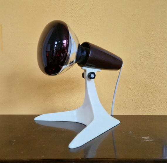 Vintage medizinische Infrarotlampe Osram Siccatherm, Fassung aus Bakelit, Space age Design der 1960-70er Jahre, Made in Germany