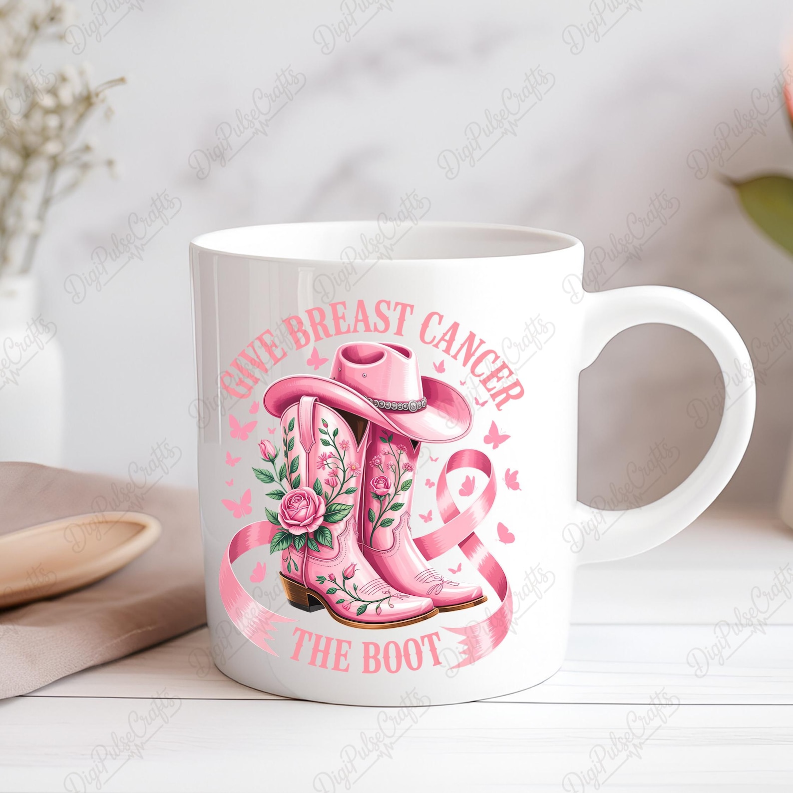 Give Breast Cancer the Boot Png, Breast Cancer Awareness Png, Pink ...