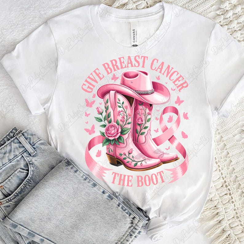 Give Breast Cancer the Boot Png, Breast Cancer Awareness Png, Pink ...