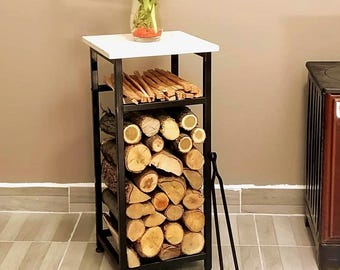 Metal Log Wood Holder,Indoor Woodshed