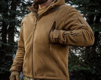 M-Tac Windblock Division Gen.II Coyote Brown Tactical Jacket – Military Fleece Jacket – Cold Weather Gear for Men