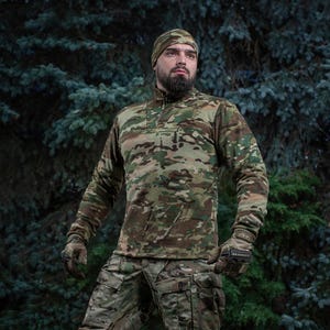 M-Tac Delta Fleece Multicam – Tactical Combat Jacket – Military Midlayer in Multicam Camo