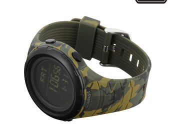 M-Tac Taktisk Klocka 2166 | Digital Fältklocka – Svart, Kamouflage & Armégrön