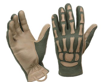 Guanti tattici M-Tac Skeleton neri / Guanti con protezione e presa su tutte le dita