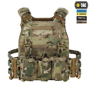 M-Tac Cuirass FAST Elite Plate Carrier – Multicam Tactical Vest – Modular MOLLE Carrier with Quick Release for ESAPI Large