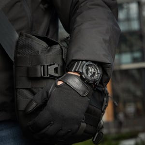 M-Tac Sport Black wristwatch with non-reflective matte finish for stealth operations.