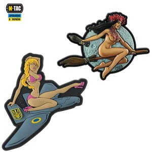 M-Tac PVC Patch Bundle – Tactical Girl + Furia (Set of 2) – 3D Morale Patches with Velcro – Ukrainian Tactical Set