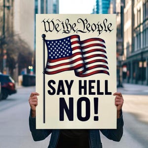 We the People Protest Poster: US Constitution Style Activist Art (Digital Download)