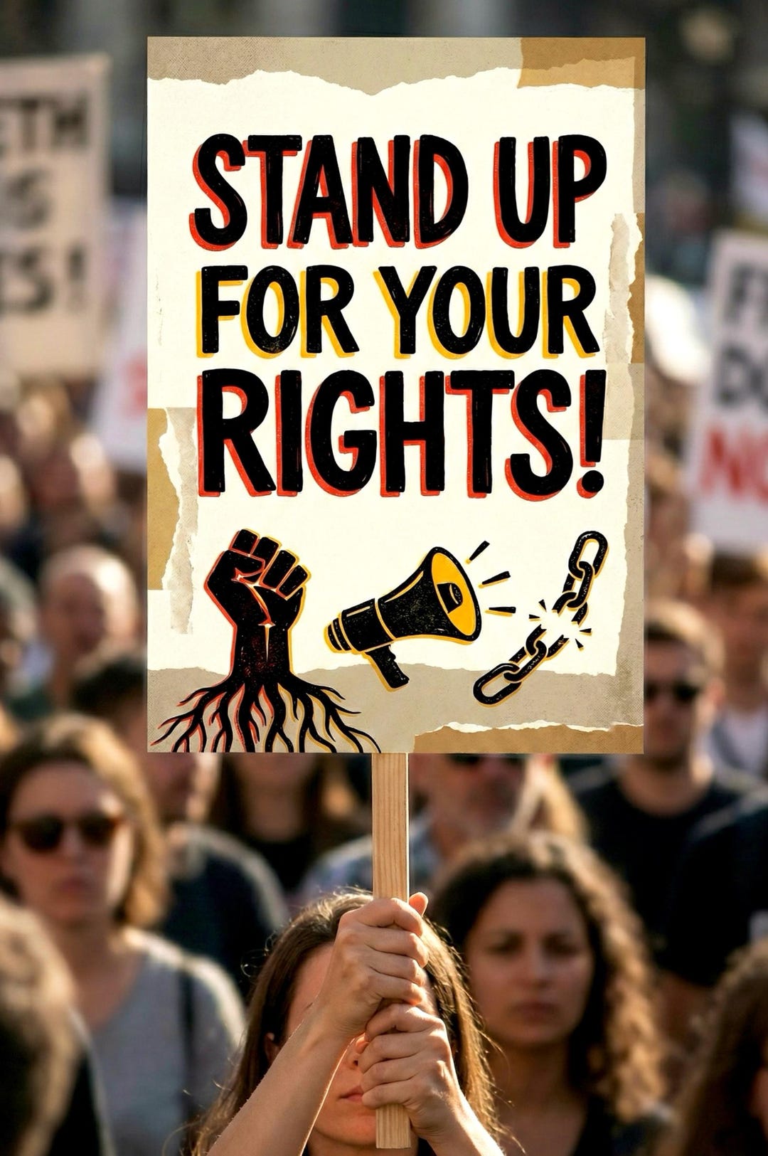 Protesting Rights Signs Stand up for Your Rights Protest Poster, Human Rights Sign (digital ...