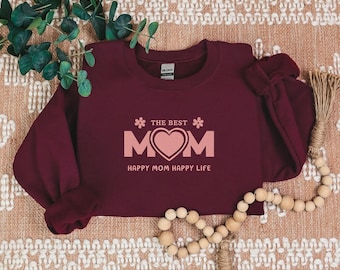Best mom Shirt, Cute Mom Shirt, Best Mom Embroidered Shirt, Embroidery Birthday Gift Tee, Mother's day, Mother's Day Gift, Cute Shirt