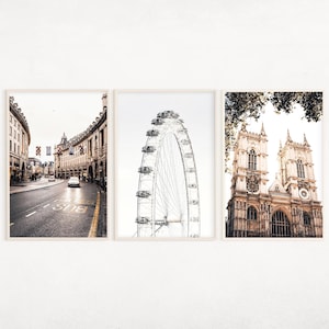London Architecture Printable Art Set of 3, Europe Gallery Wall Art, Travel Art Print, England Wall Art, Travel Photography, London Decor
