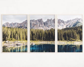 Forêt, montagne, lac, art, lot, de, 3, photographie numérique, paysage, nature, affiches
