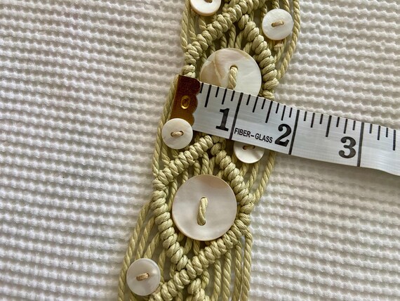 Macramé Boho Belt with Shells Adjustable Tassel - image 7