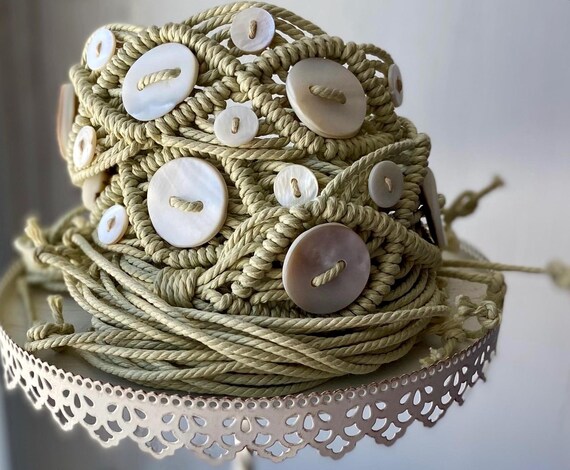 Macramé Boho Belt with Shells Adjustable Tassel - image 5