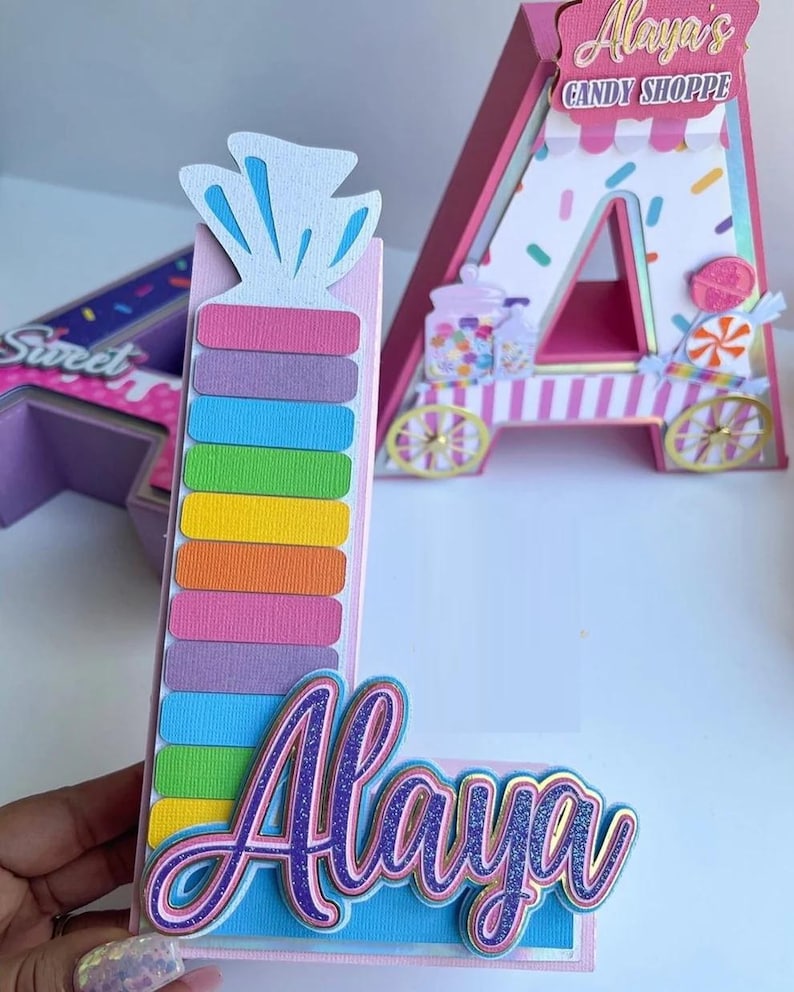 3D Alphabet SVG Templates A-Z | Paper Letters & Numbers (PDF, DXF) image 9