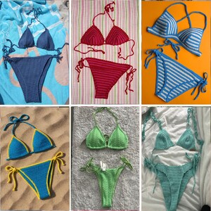 Crochet Bikini Pattern Adria Rio Pants, Triangle Top Swimwear (PDF Download)