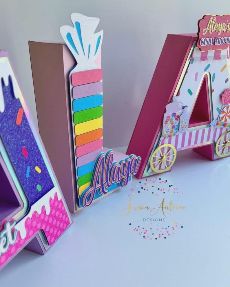 3D Alphabet SVG Templates A-Z | Paper Letters & Numbers (PDF, DXF) image 11