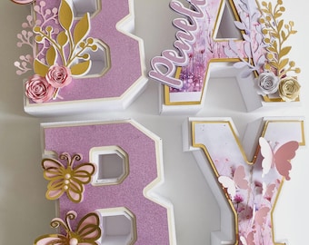 Plantillas SVG de alfabeto 3D de la A a la Z / Letras y números de papel (PDF, DXF)