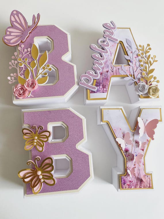 3D Alphabet SVG Templates A-Z | Paper Letters & Numbers (PDF, DXF)