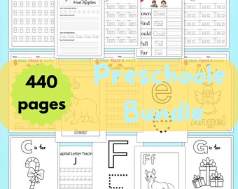 Kindergarten Worksheets Bundle: 440+ Printable Activities (PDF)