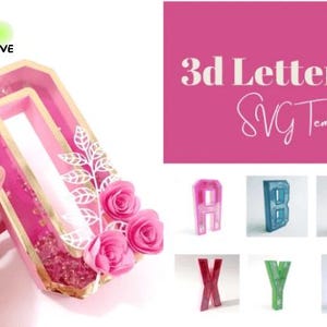 3D Alphabet Shaker Letters & Numbers SVG | A-Z and 0-9 Template for Cricut, Silhouette, Laser Cutting"