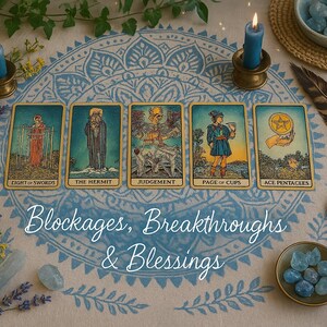 Blokkades, doorbraken en zegeningen Tarotlezen | Energetische healing | Spirituele blokkades | Video lezen met 3, 5 of 10 kaarten | Intuïtieve begeleiding
