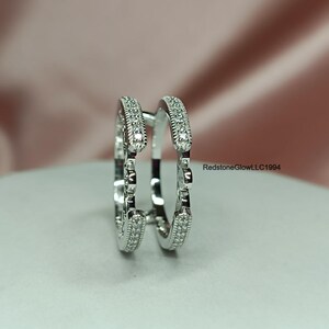 Anillo protector realzador de plata de ley con moissanita imagen 4